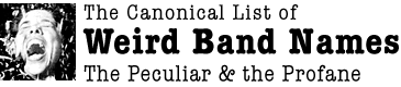 The Canonical List of Weird Band Names